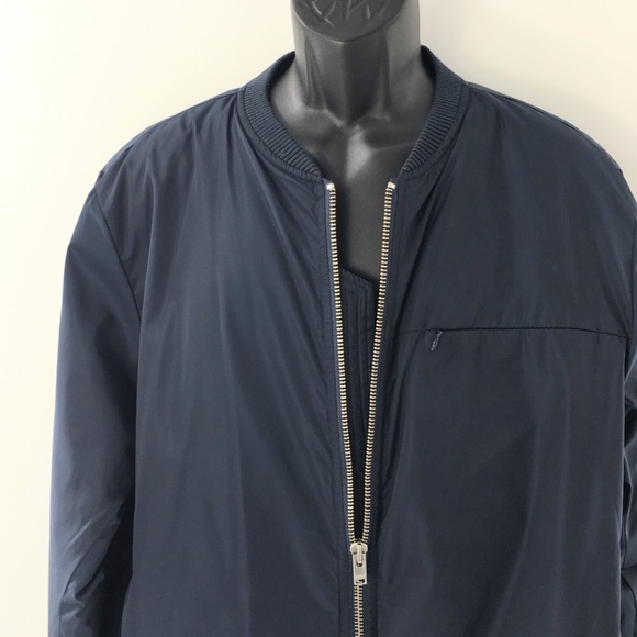 Stampd Mens Bomber Jacket Full Zip Hidden Pockets Blue Interior Straps Sz XXL - Picture 3 of 16